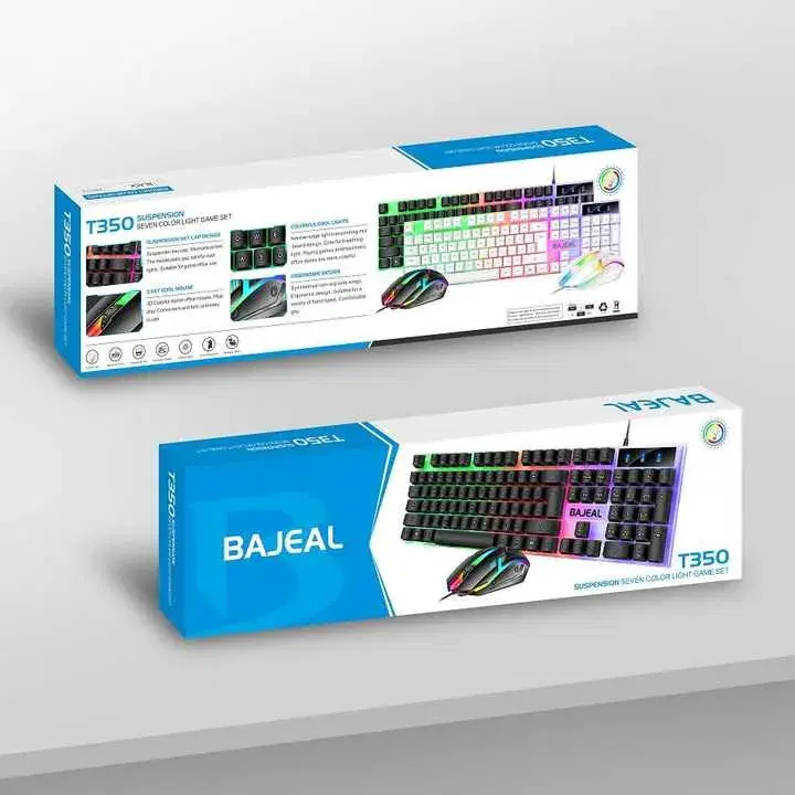 Bajeal T350 Rainbow RGB Back-lit Gaming Keyboard Mouse Combo