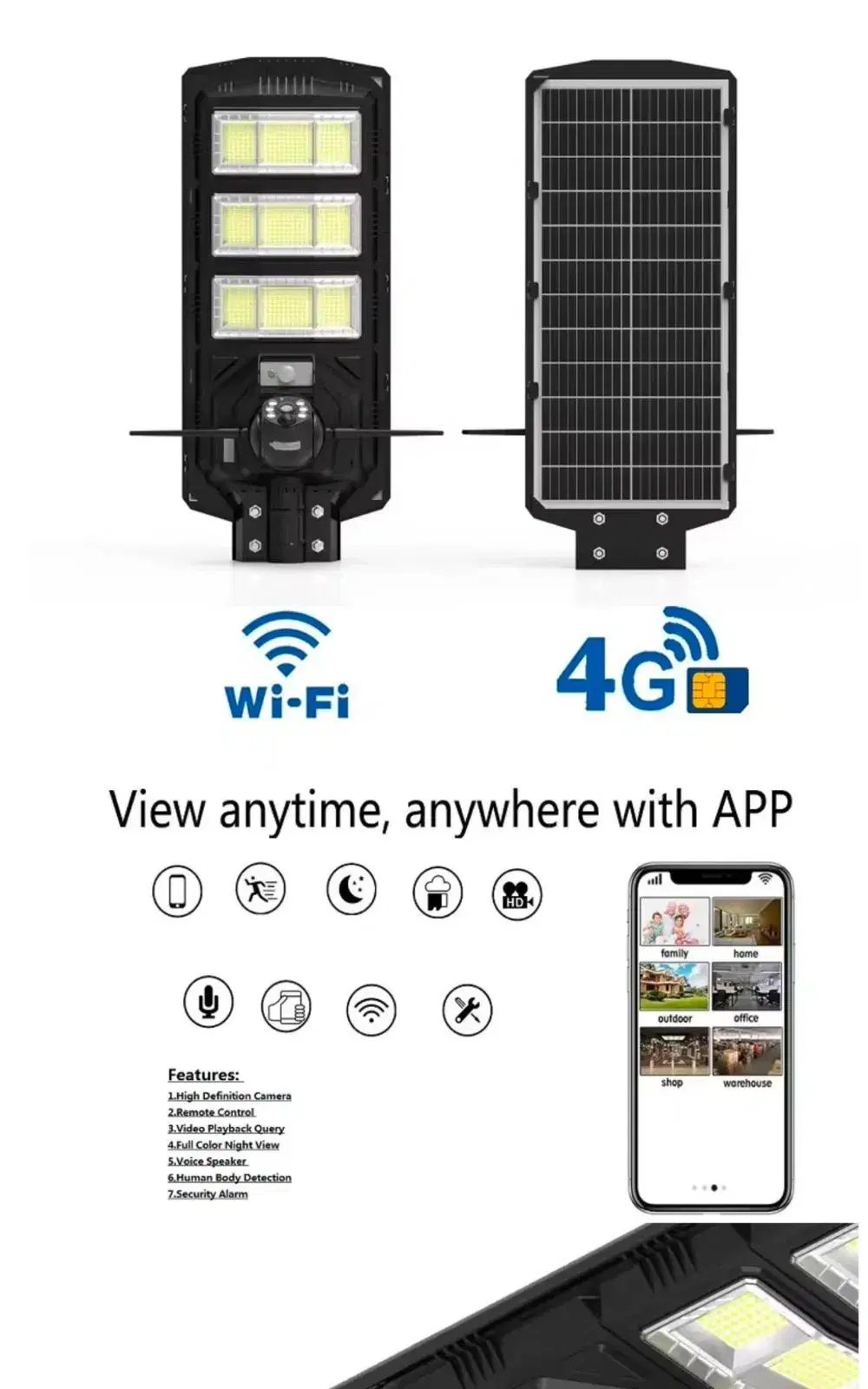 450W Ai Solar Light And 4G Camera SPM-XA01