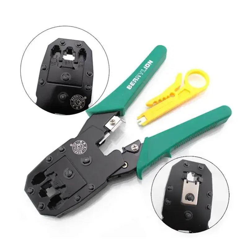 3-in-1 Network Cable Crimper Tool: RJ45, RJ11, RJ12 - Crimp, Strip, And Crimp Pliers
