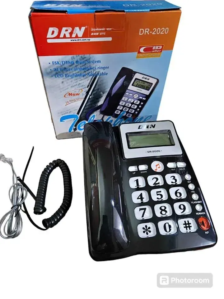 DRN 2020 WIFI Landline Telephone Set , 24 Melodies Ringtone , 1 Year Warrenty