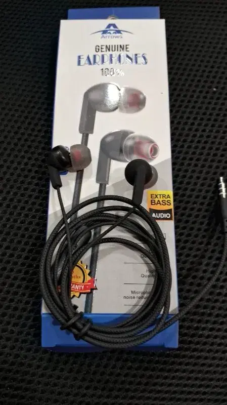 Arrows E200 Genuine Earphones with Extra bass Audio II Six months Warranty