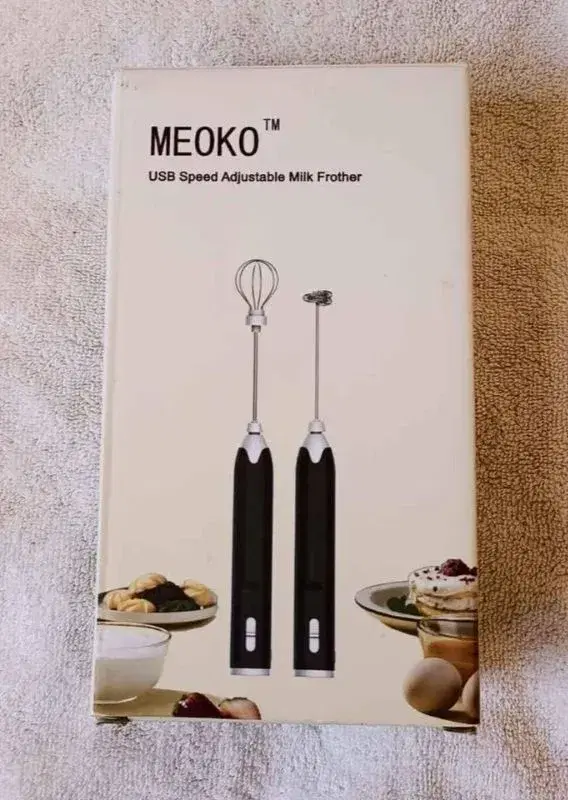 MEOKO Milk Coffee Frother, USB Rechargeable Foam Maker and Egg Beater