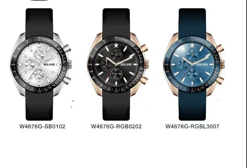 Bolano Fashion Business Mens Watches Waterproof Sport Military Mens Watch Analog Quartz Watch for Men Multifunction Chronograph Wristwatches.