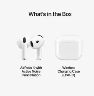 AirPods 4 with Active Noise Cancellation Apple | 1-year brand warrenty