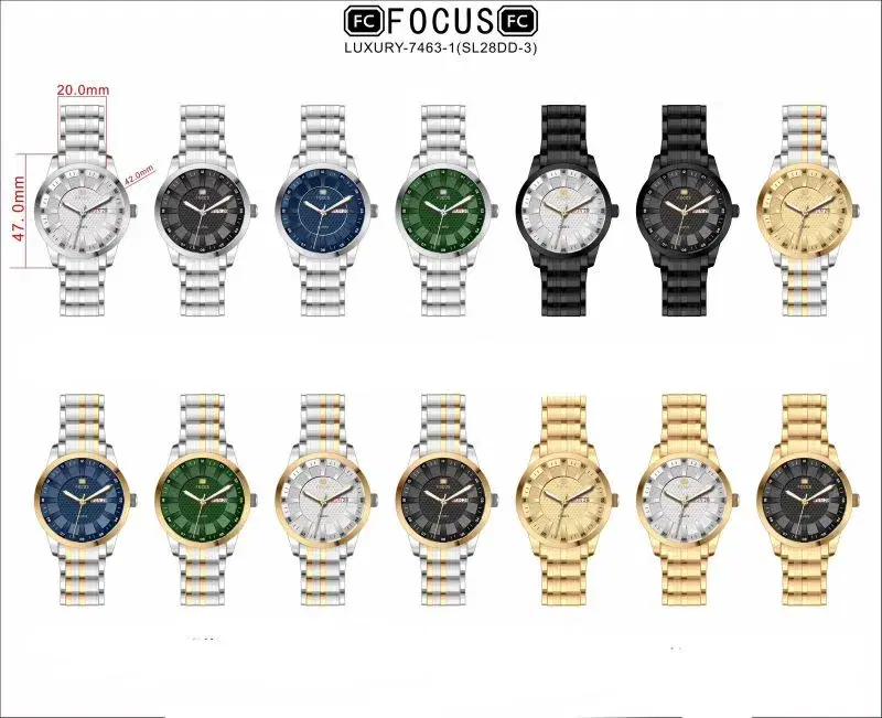 Fashion Luxury Business Men Watches Waterproof Week Date Clock Sports Quartz Mens