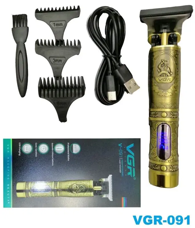 VGR V-091 Pharaonic Digital Display 120 Minutes Continuous Shaving Zero