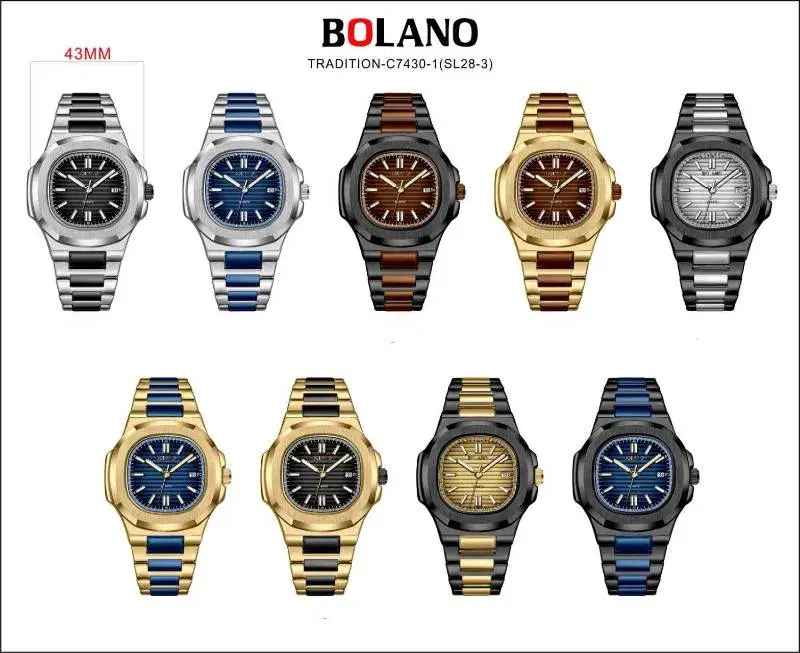 Bolano Brand Fashion Business Luxury Waterproof Date Mechanical Men's Watch