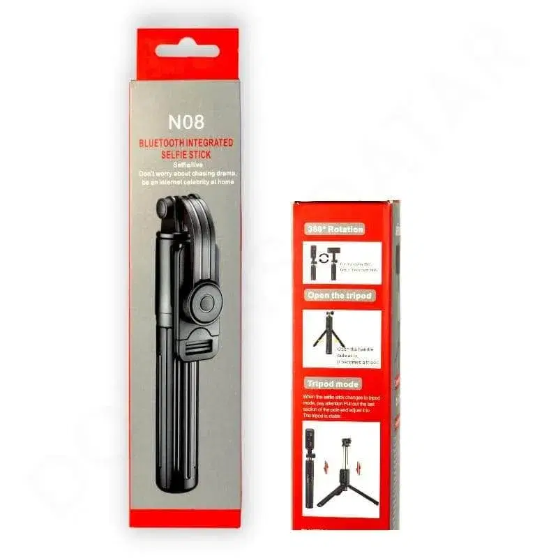N08S Tripod Selfie Stick With Bluetooth Remote And LED Light