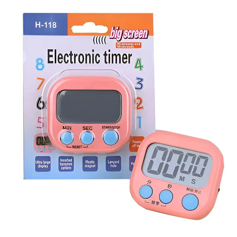 Big Screen Electronic Timer Large LCD Digital Kitchen Cooking Timer Count Down Up Clock Loud Alarm Magnetic