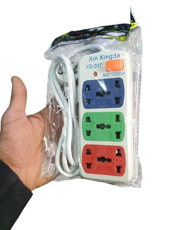 3 way Multiplug/Extension Board/Power Strip - Wall Mountable Extension Cord for Office, Study, Home and School Use ,017 multiplug