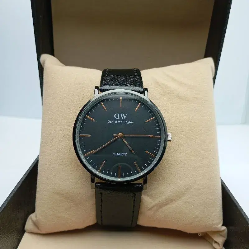 DW Leather Belt Full Black Casual Watch For Women