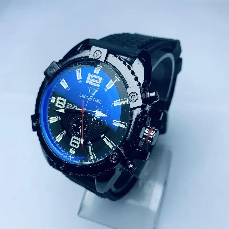 Eagle Time Fashionable Rubber Belt Watch For Men