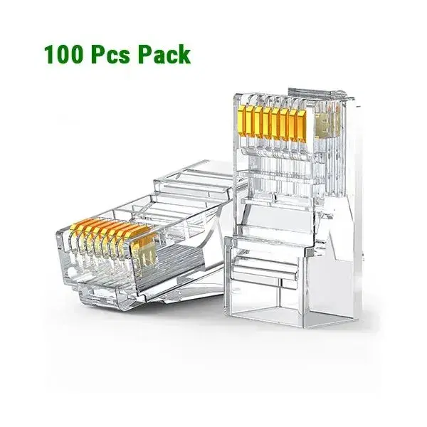 RJ45 Modular Plugs Connector Set of 100 pcs