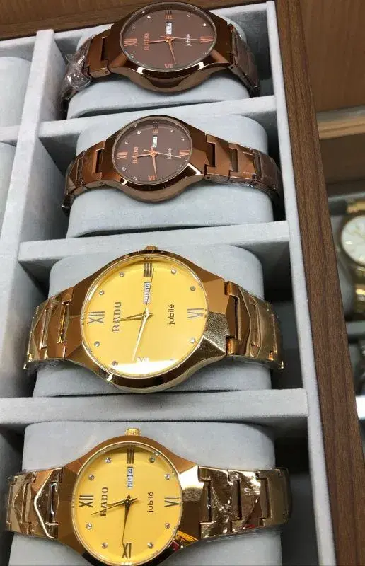 New Brand Design Golden Ceramic Date Function Diamond Index Premium Quality Luxury Watch