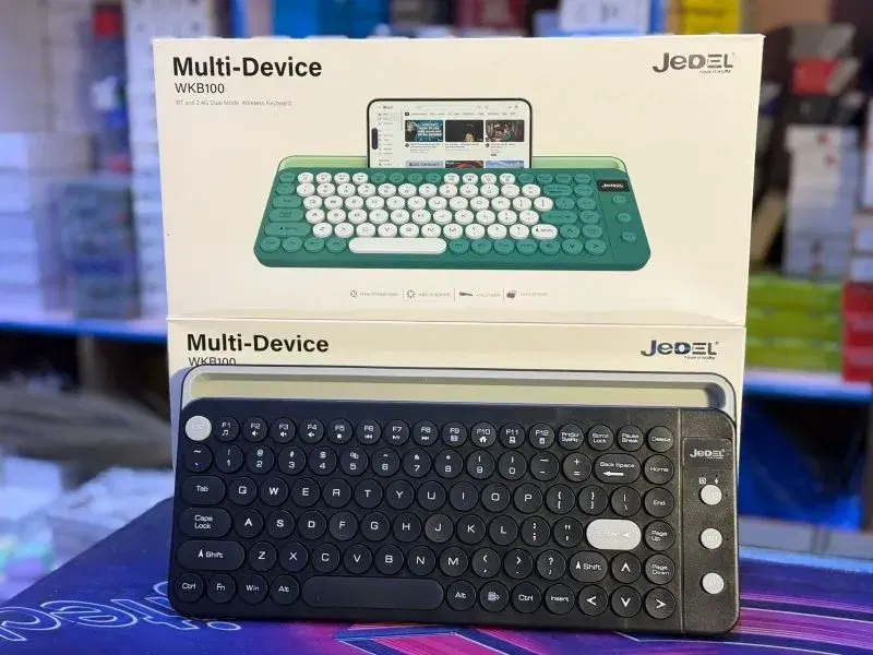 Jedel WKB100 90 Key Wireless Keyboard, 2.4Ghz Wireless+Bluetooth, Easy To Carry Office Keyboard