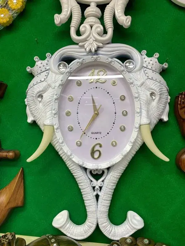 Big size fancy wall clock Elephant Head design