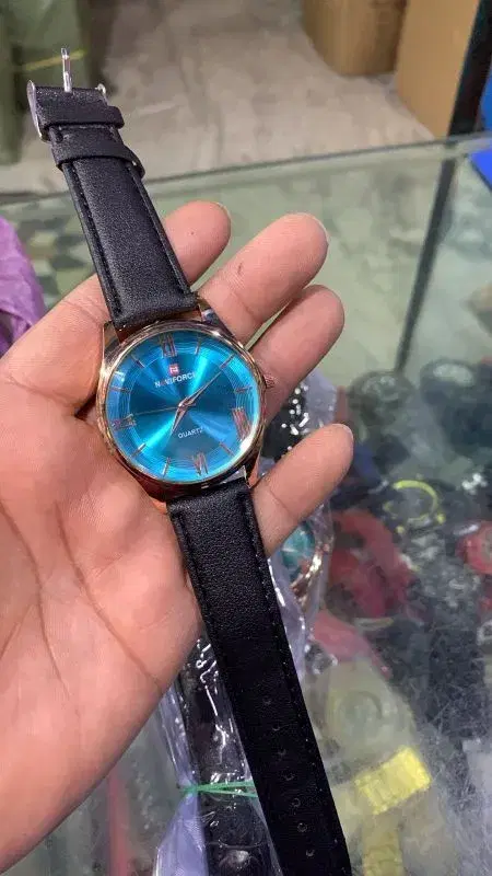 Naviforce leather belt watch