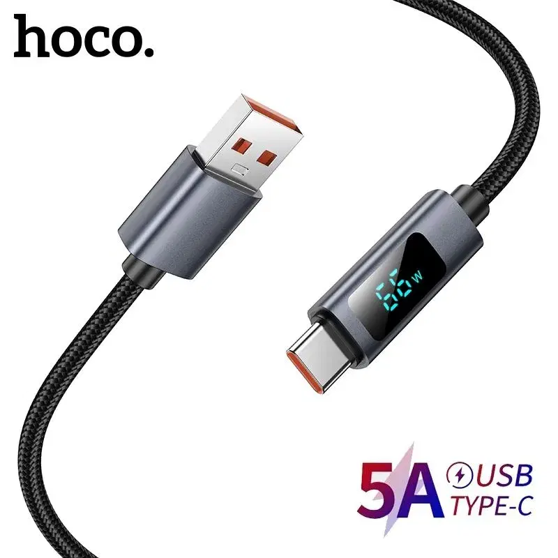 HOCO X112 Favor 5A charging data cable with display Type-C
