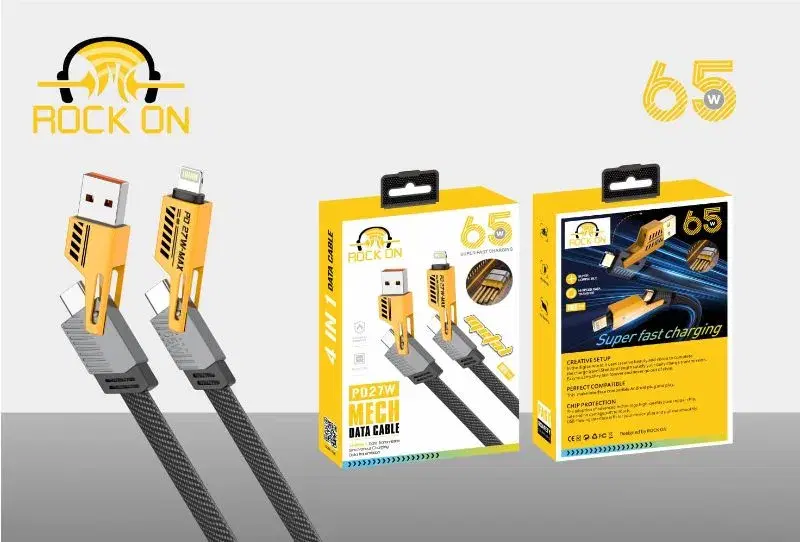 Rock On 65W Cable charger 4 in 1