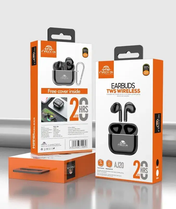 Rock On AJ20 Tws Wireless Earbuds 20hrs playback