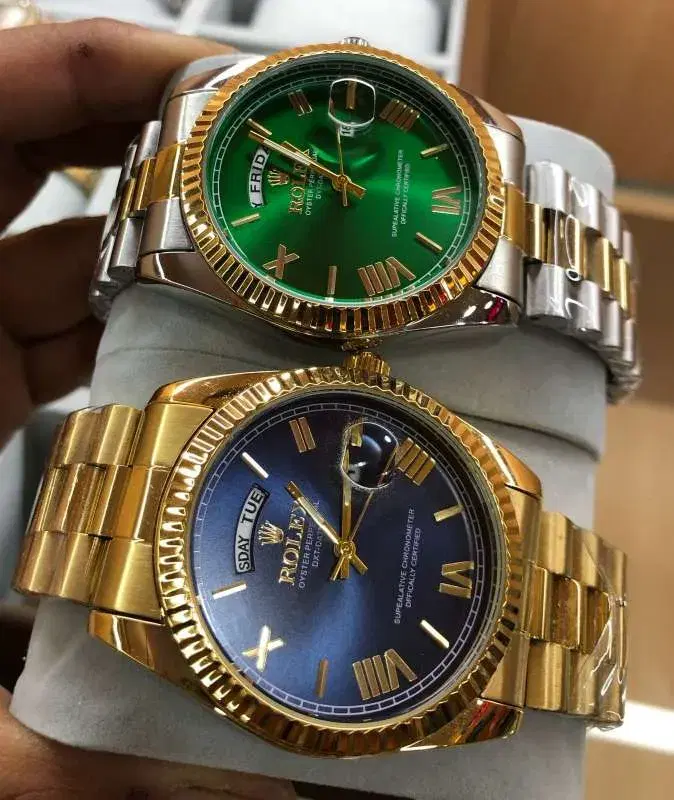 Rolax Day-Date with Roman dial stylish Watches for Mens