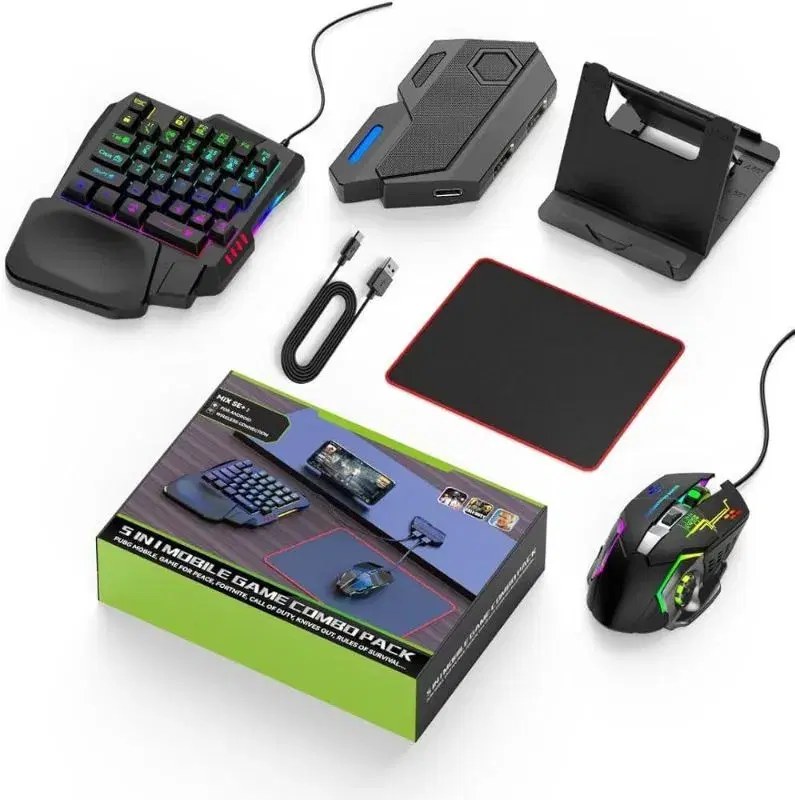 Mobile Game Combo Pack 5 In One Android With Keyboard And Mouse For Mobile Game
