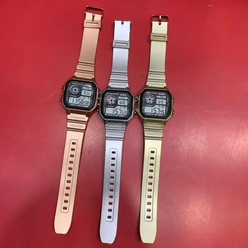 Square waterproof digital watch