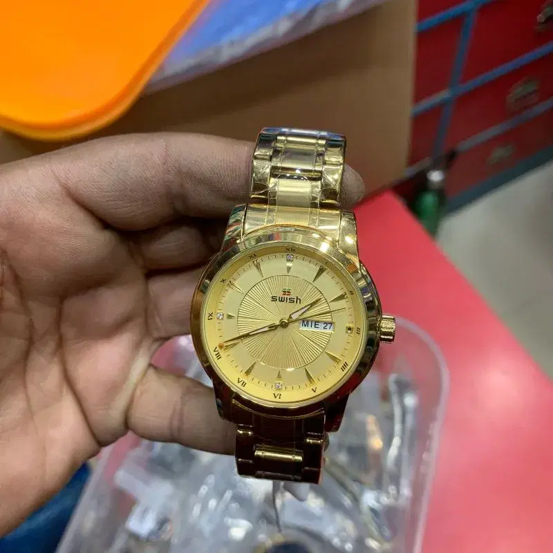 Swish 0107 Model Golden original waterproof/ warranty best quality watch