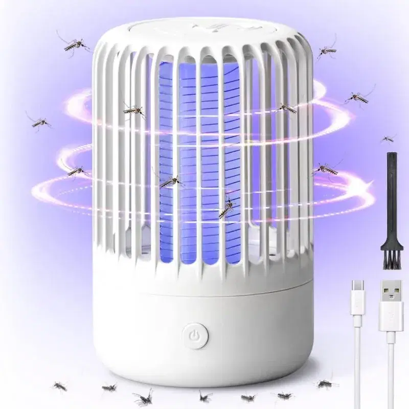 Electric mosquito killer lamp, USB rechargeable, LED UV mosquito repellent plug in mosquito trap, Non-toxic Insects Killer, Bug Zapper, Waterproof Mosquito Killer for Flying Insect Control Lamp