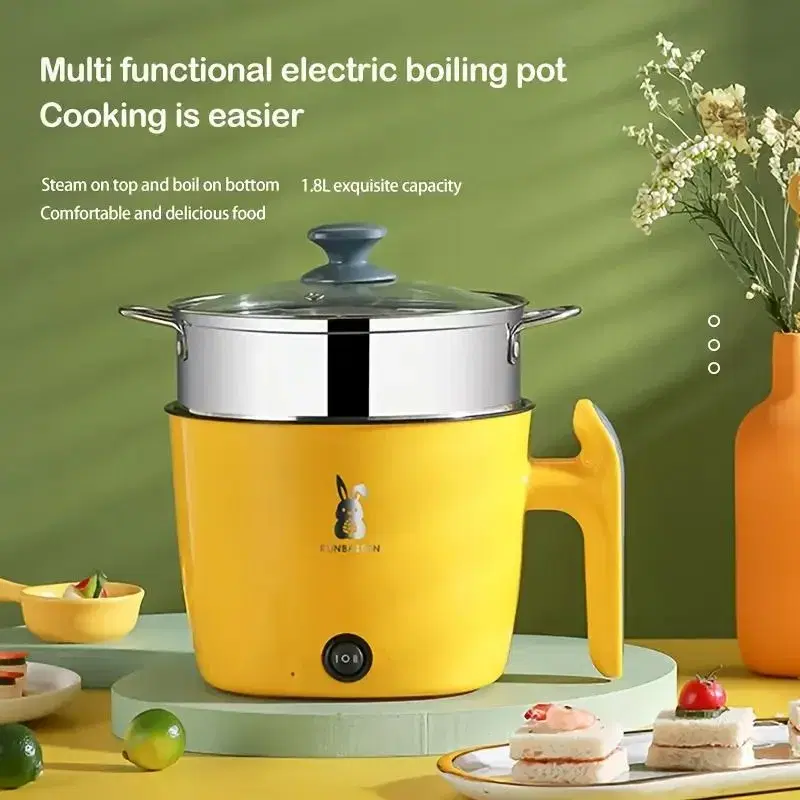 Multifunctional Electric Cooking Pot - Non-stick Bottom, Temperature Control Protection, Rapid Heating and Uniformity - Electric Hot Pot, Instant Noodle Pot, Stir-frying Pot