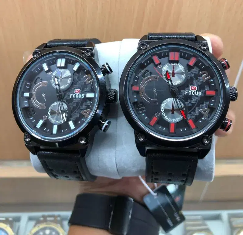 FOCUS Chronograph Watch With Mesh Stainless Strap