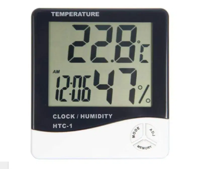 Humidity Clock Alarm/Alarm Calendar 5 Functions Large Screen Desktop Stand & Wall Mount White | Sold By Time Plaza Humidity Clock Alarm/Alarm Calendar 5 Functions Large Screen Desktop Stand & Wall Mount White |