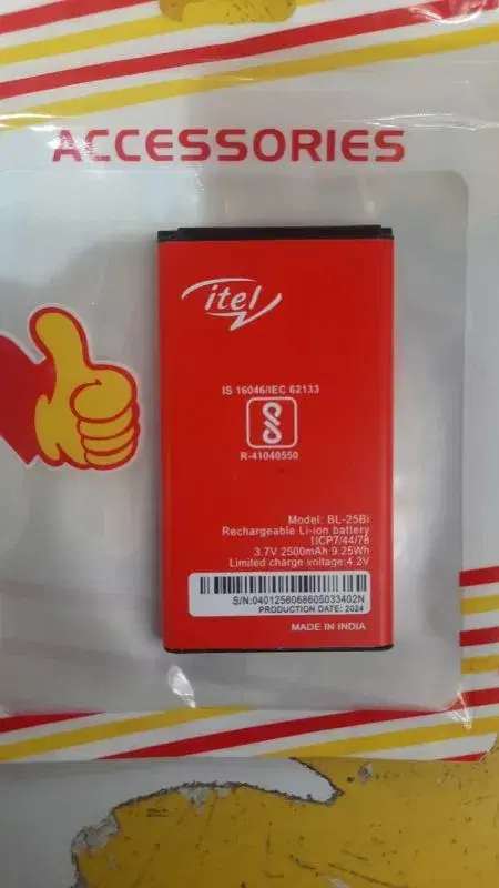 Itel BL-25Bi Rechargeable Li-ion Battery||2500mAh