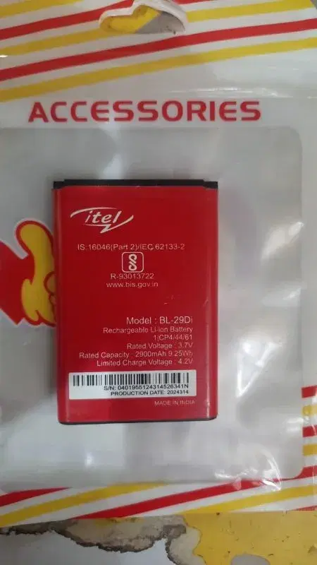 Itel BL-29Di Rechargeable Li-ion Battery||2900mAh