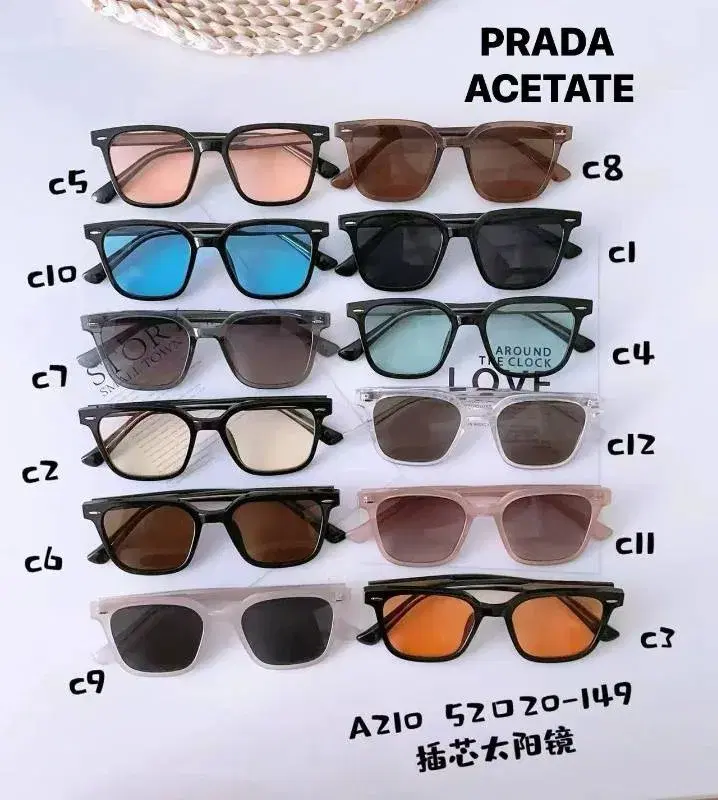 Prada Polarized Square Frame Sunglasses For Men