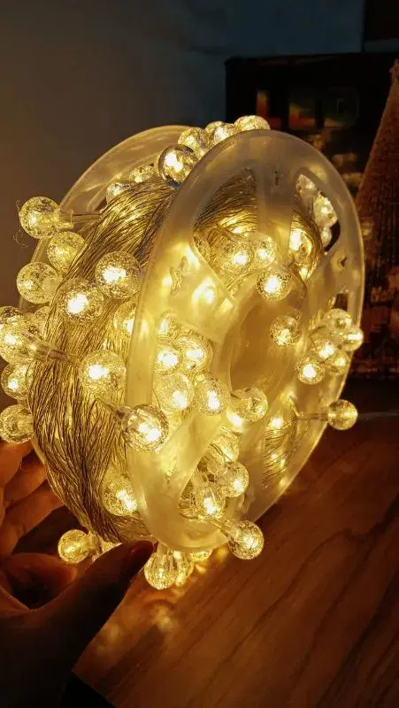 String Lights 50 meter ,8 Flashing Modes and 240 LED Bubble Balls, Modern Style, Plastic Material, Switch Control, for Garden, Christmas, Wedding, Birthday, Holiday Theme Decoration