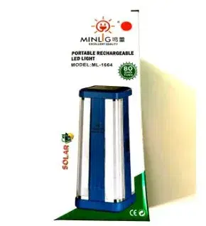 MinLig ML-1664Portable Rechargeable LED Light Emergency LanternSolar
