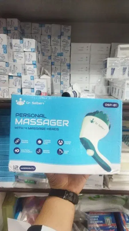 Dr.Seibert Personal Body Massager with 4 Massage Heads