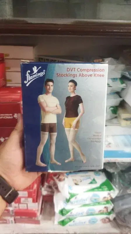 Flamingo Medical Compression DVT Above Knee Stockings.