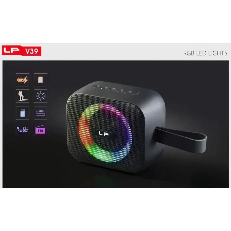 LP-V39 Good Bass Bluetooth Speaker, 8W output, Type C Charge, Upto 6Hour Backup.