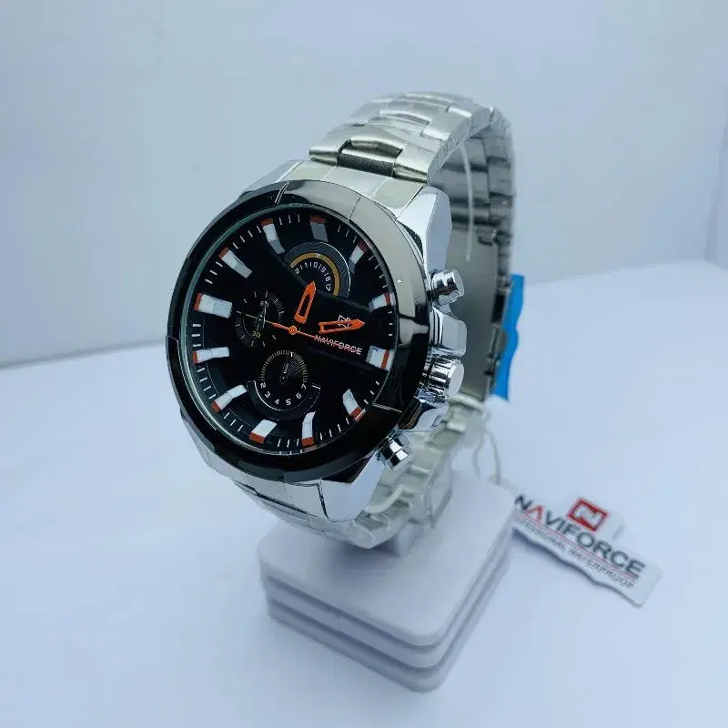 Classic Stainless Still Round Shape Black Dial Waterproof Premium Quality Watch For Men