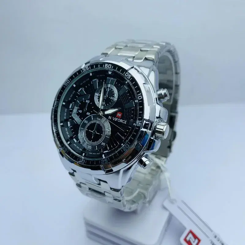 New Fashinable , Round Shape || Black Dial Waterproof Quartz Wrist Watch For Men