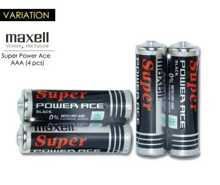 Maxell Super AAA Batteries, Long-Lasting Power for Everyday Devices, 40 pcs box ,1.5 V Battery