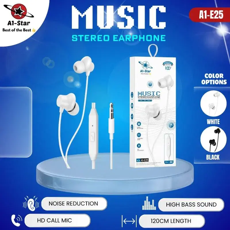 A1 star E525 Counter Warranty Earphone