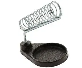 Normal soldering iron stand.