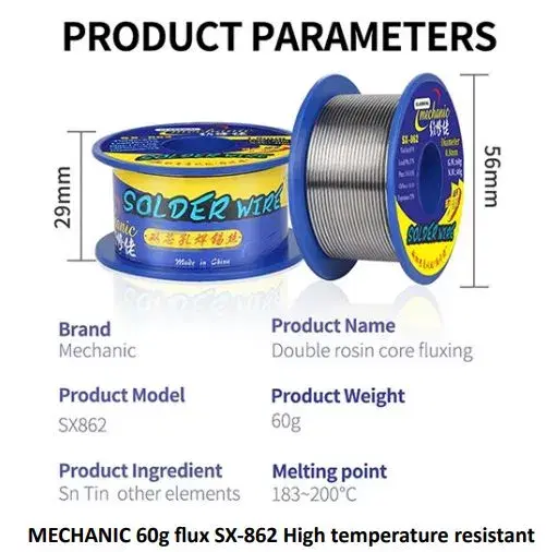 MECHANIC 60g flux SX-862 High temperature resistant.