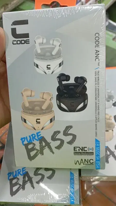 Code ANC Pure Bass Earbuds 5H Music play