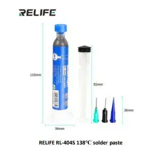 RELIFE RL-404S 138℃ solder paste.