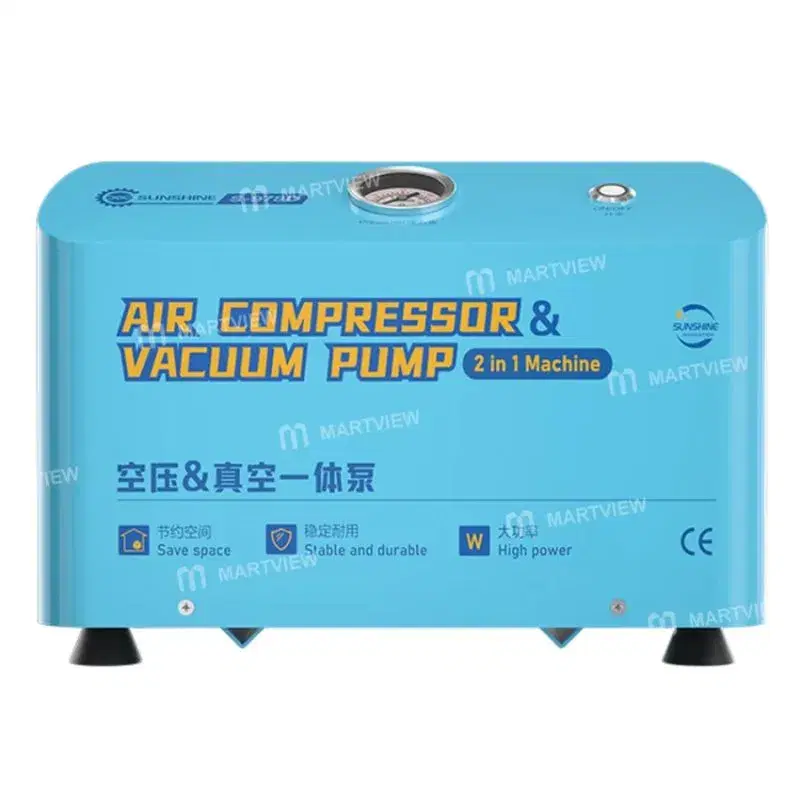 Sunshine S-978D 2-in-1 Air Compressor & Vacuum Pump Integrated Machine for LCD Screen Repair