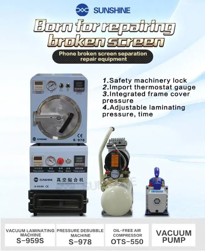 SUNSHINE S-959S FOUR-IN-ONE SMART VACUUM DEFOAMING SET MACHINE
